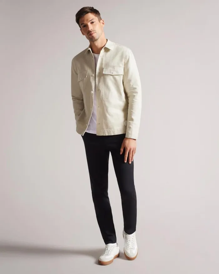 Long Sleeve Over Shirt Stone Men Ted Baker Shirts Long Sleeve Over Shirt Stone Men Ted Baker Shirts