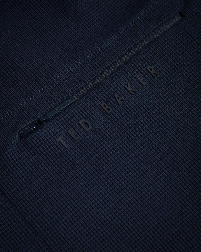 Long Sleeve Regular Fit Polo Shirt Navy Men Ted Baker Clothing