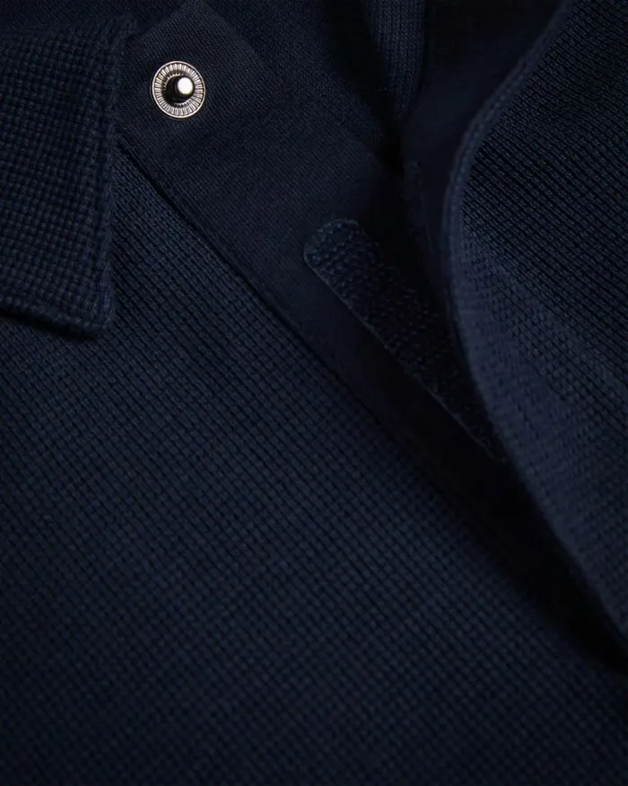 Long Sleeve Regular Fit Polo Shirt Navy Men Ted Baker Clothing