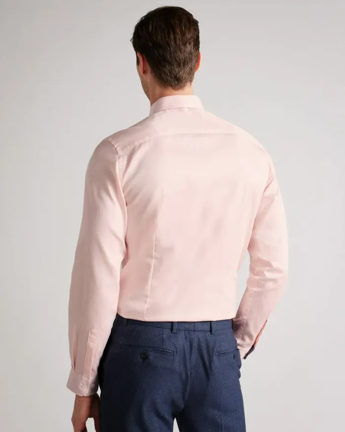 Long Sleeve Slim Fit Shirt Pale Pink Men Ted Baker Clothing Long Sleeve Slim Fit Shirt Pale Pink Men Ted Baker Clothing