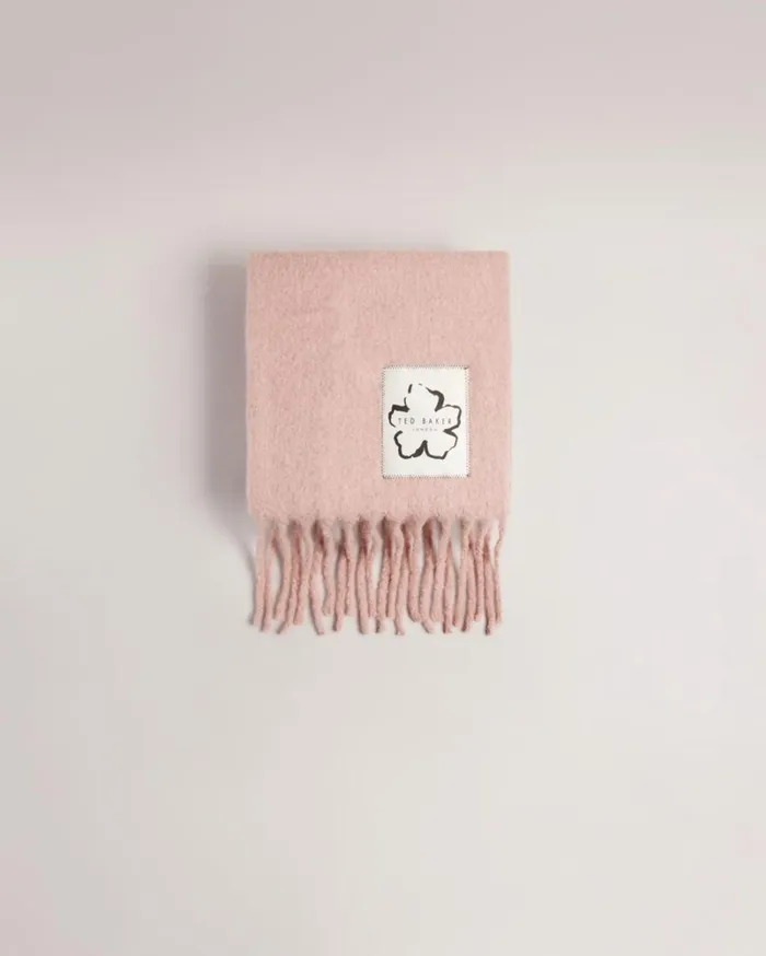 Long Tassel Oversized Scarf Dusky Pink Women Ted Baker Scarves