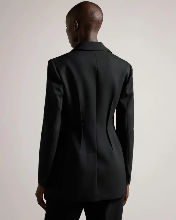 Longline Single Breasted Blazer Black Women Ted Baker Clothing Longline Single Breasted Blazer Black Women Ted Baker Clothing