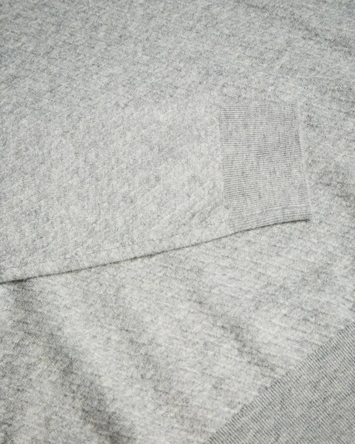 LS Knitted Textured Polo Gray Marl Men Ted Baker Tops LS Knitted Textured Polo Gray Marl Men Ted Baker Tops