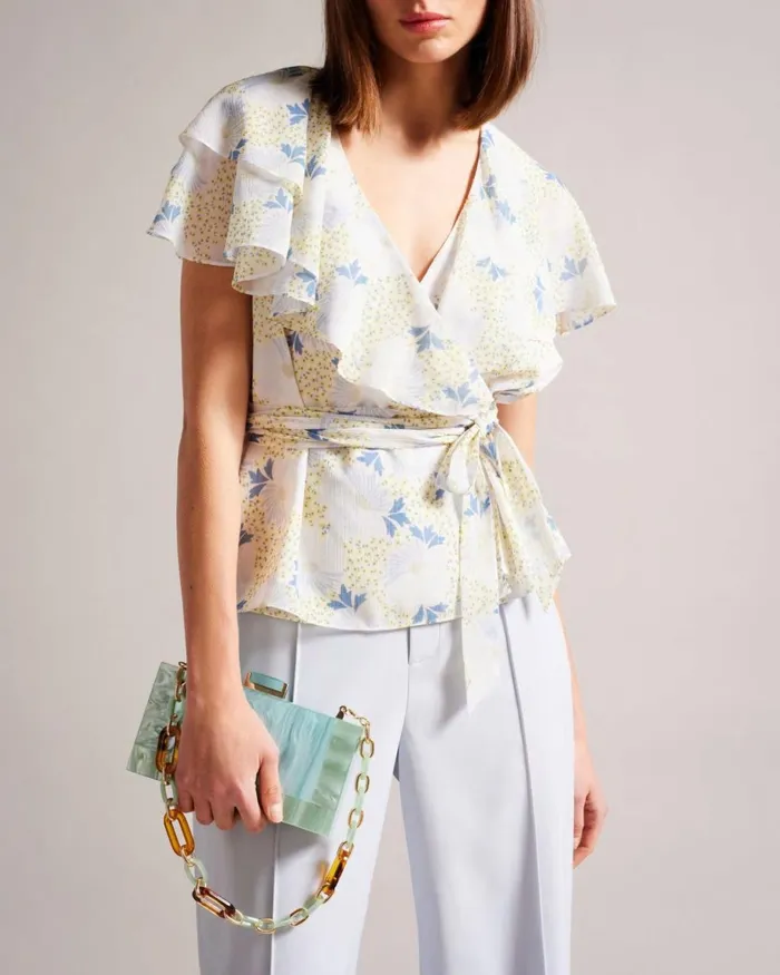 Marbled Shoulder Bag Pale Green Women Ted Baker Bags