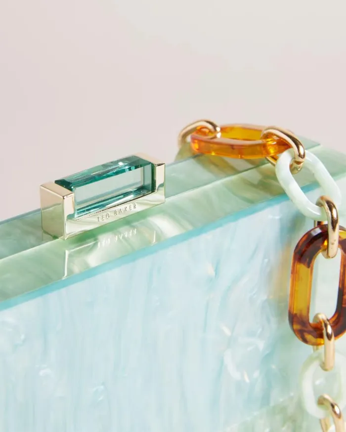 Marbled Shoulder Bag Pale Green Women Ted Baker Bags Marbled Shoulder Bag Pale Green Women Ted Baker Bags