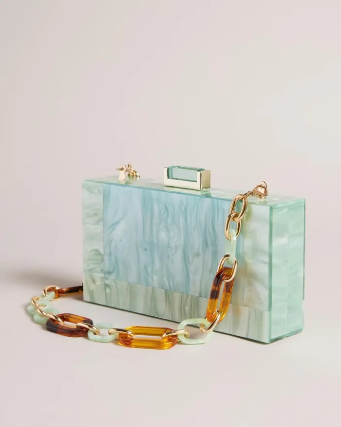 Marbled Shoulder Bag Pale Green Women Ted Baker Bags Marbled Shoulder Bag Pale Green Women Ted Baker Bags