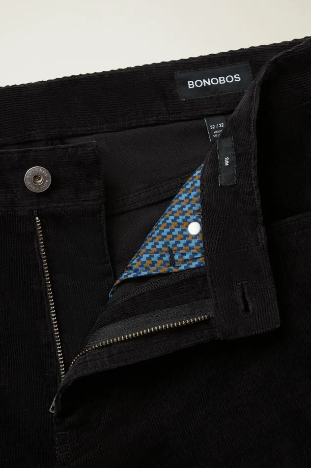 Men 5Pocket Pants Bonobos Corduroy 5Pocket Pants Black