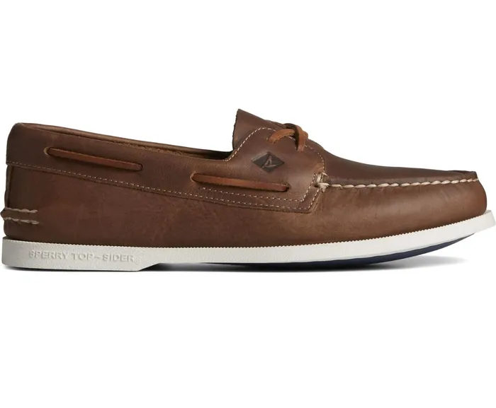 Men Authentic Original Cross Lace Boat Shoe Tan Sperry Boat Shoes