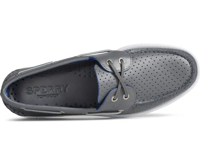 Men Authentic Original Perforated Boat Shoe Grey Sperry Boat Shoes Men Authentic Original Perforated Boat Shoe Grey Sperry Boat Shoes