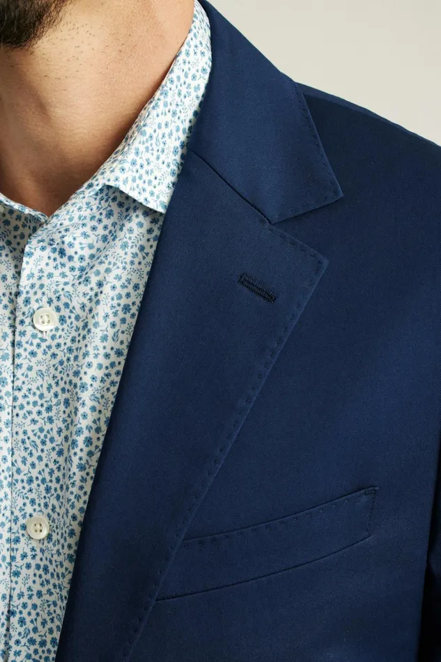 Men Blazers and Sport Coats Bonobos Jetsetter Italian Cotton Blazer Royal Blue