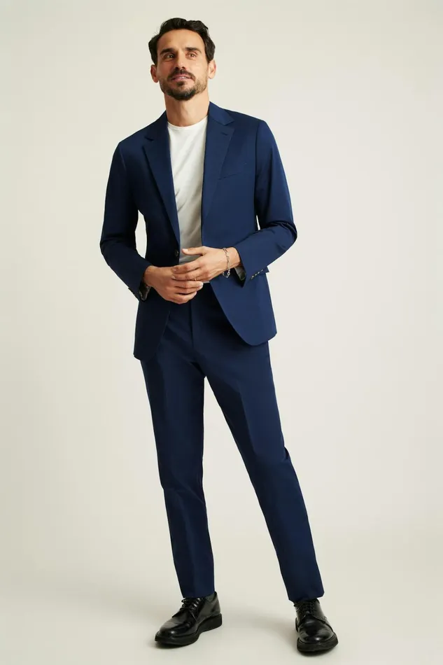 Men Blazers and Sport Coats Bonobos Jetsetter Italian Cotton Blazer Royal Blue