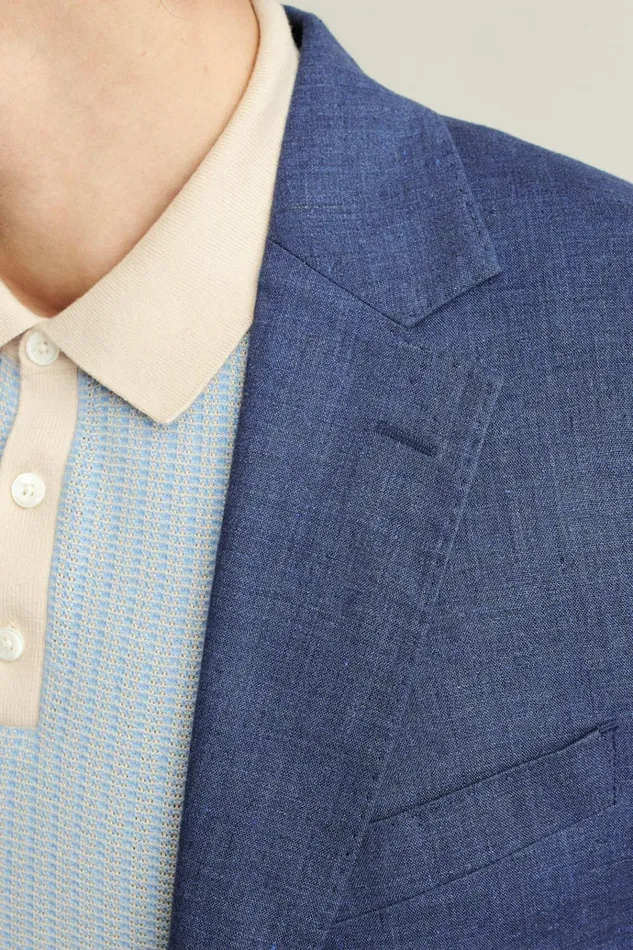Men Blazers and Sport Coats Bonobos Jetsetter Italian Linen Blazer Bright Navy