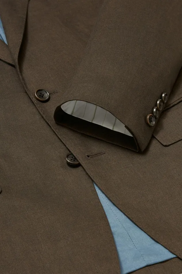 Men Blazers and Sport Coats Bonobos Jetsetter Italian Linen Blazer Dark Brown