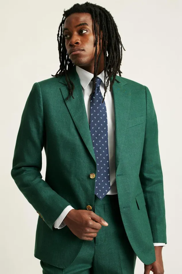 Men Blazers and Sport Coats Bonobos Jetsetter Italian Linen Blazer Mineral Green
