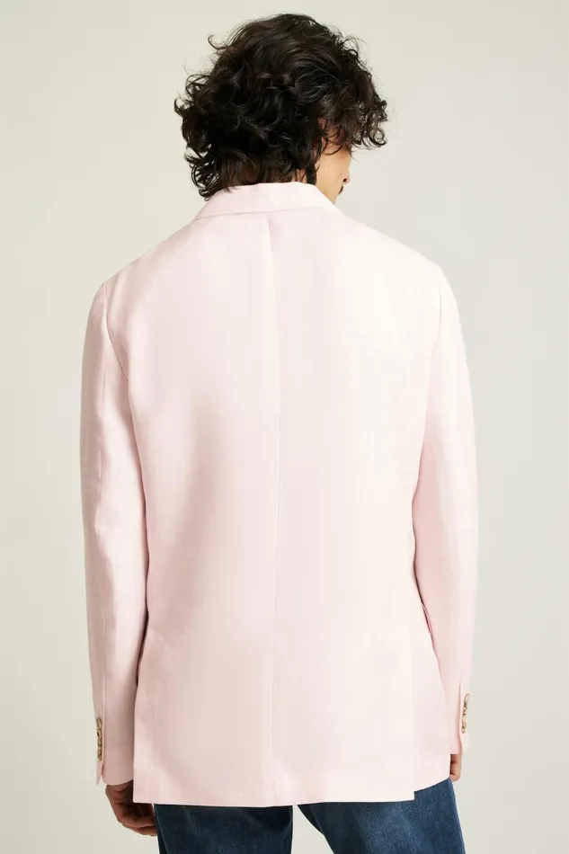 Men Blazers and Sport Coats Bonobos Jetsetter Unconstructed Blazer Pink Herringbone