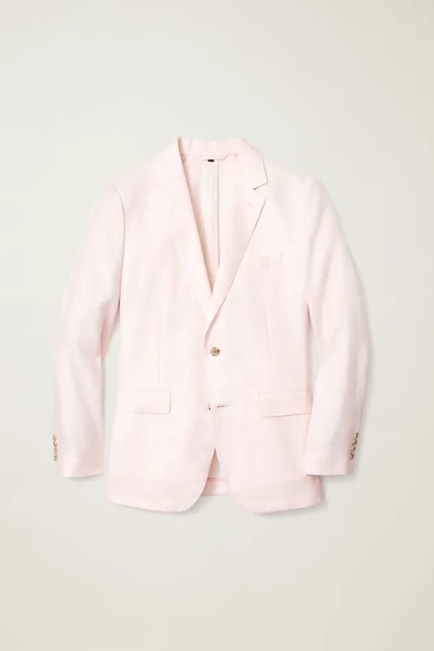 Men Blazers and Sport Coats Bonobos Jetsetter Unconstructed Blazer Pink Herringbone