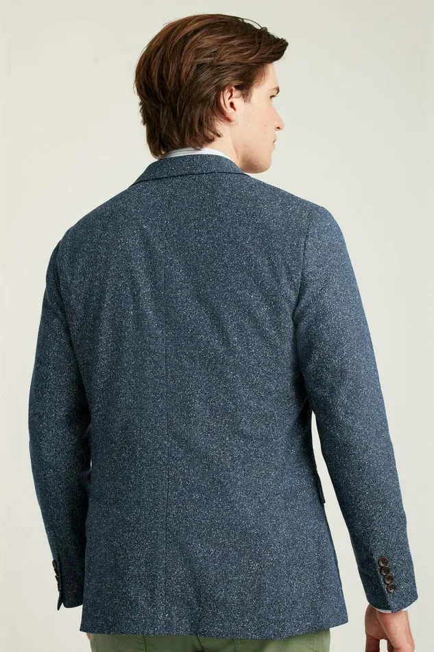 Men Blazers and Sport Coats Bonobos Jetsetter Unconstructed Italian Blazer Navy Donegal