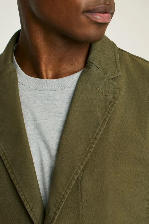 Men Blazers and Sport Coats Bonobos Jetsetter Washed Cotton Blazer Olive