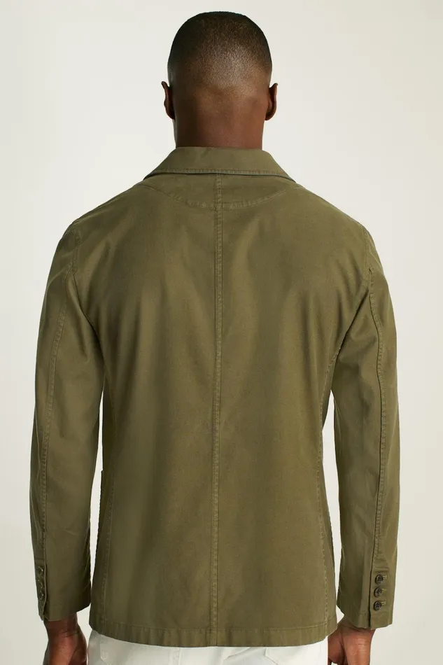Men Blazers and Sport Coats Bonobos Jetsetter Washed Cotton Blazer Olive