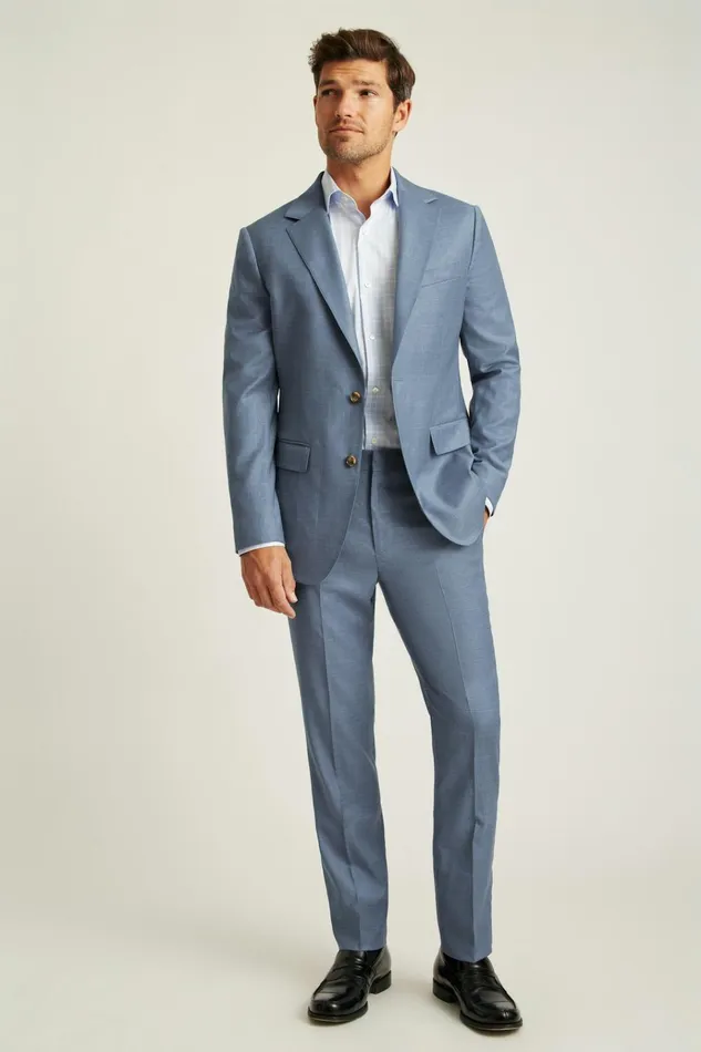Men Blazers and Sport Coats Bonobos Jetsetter Wool Blazer Blue White Deco Check Men Blazers and Sport Coats Bonobos Jetsetter Wool Blazer Blue White Deco Check