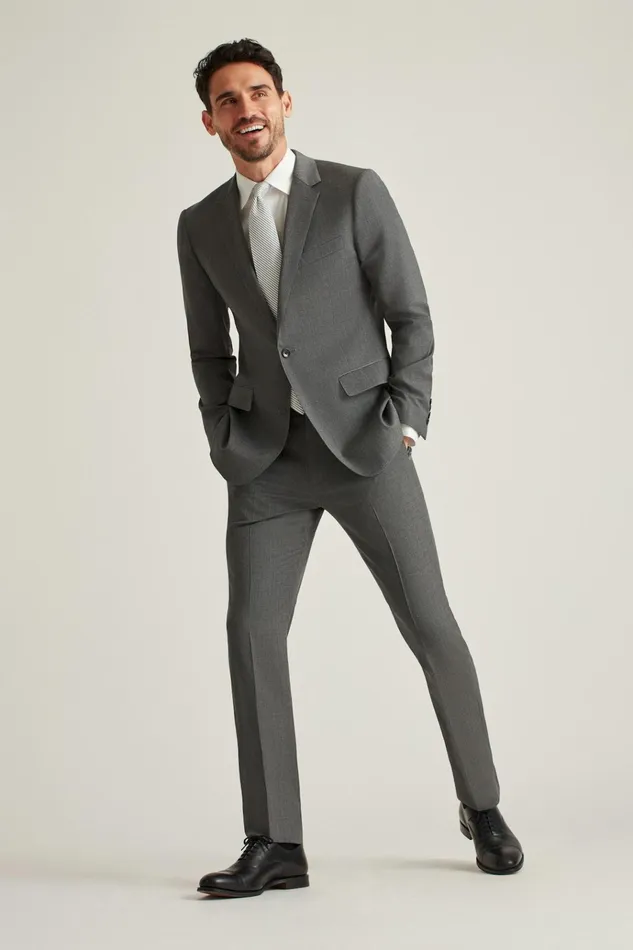 Men Blazers and Sport Coats Bonobos Jetsetter Wool Blazer Grey