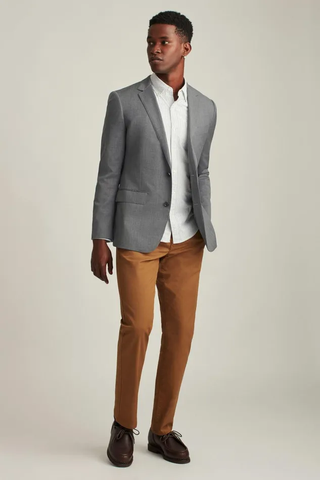 Men Blazers and Sport Coats Bonobos Jetsetter Wool Blazer Grey