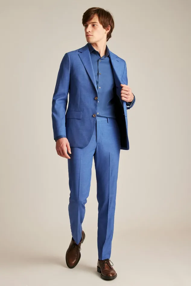 Men Blazers and Sport Coats Bonobos Jetsetter Wool Blazer Iceberg Blue