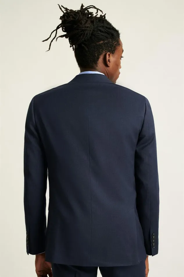 Men Blazers and Sport Coats Bonobos Jetsetter Wool Double Breasted Blazer Light Navy