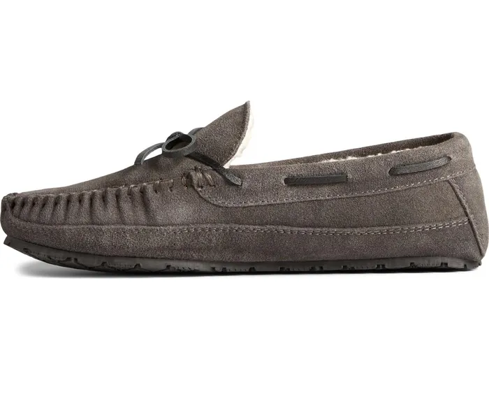 Men Brandon Trapper Moccasin Slipper Charcoal Sperry Slippers and Moccasins