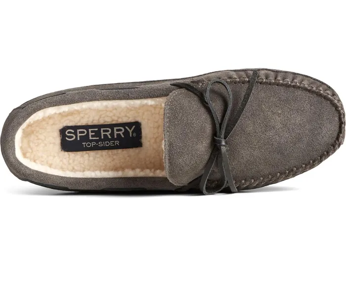 Men Brandon Trapper Moccasin Slipper Charcoal Sperry Slippers and Moccasins