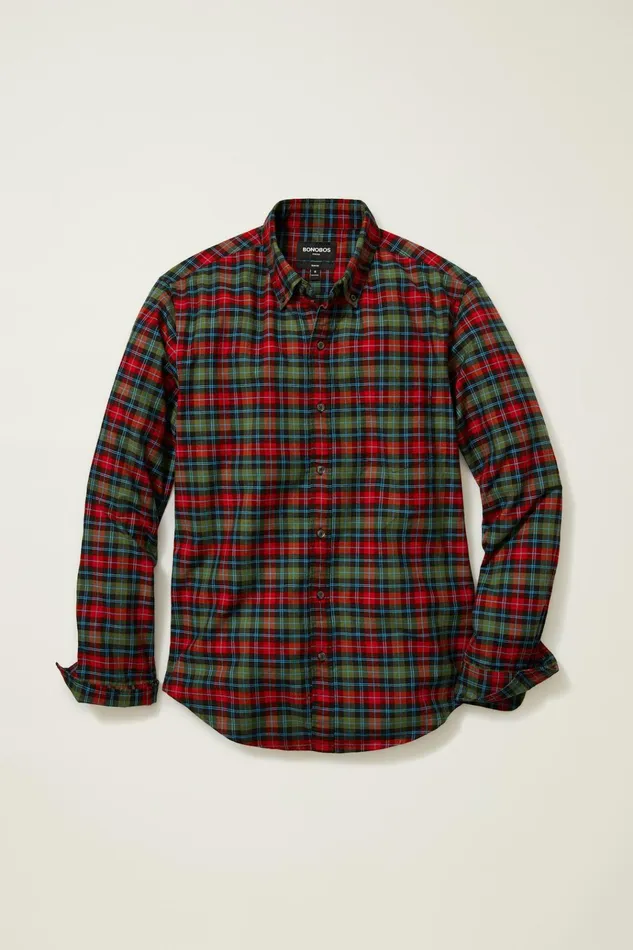 Men Business Casual Shirts Bonobos Everyday Oxford Shirt Festive Plaid
