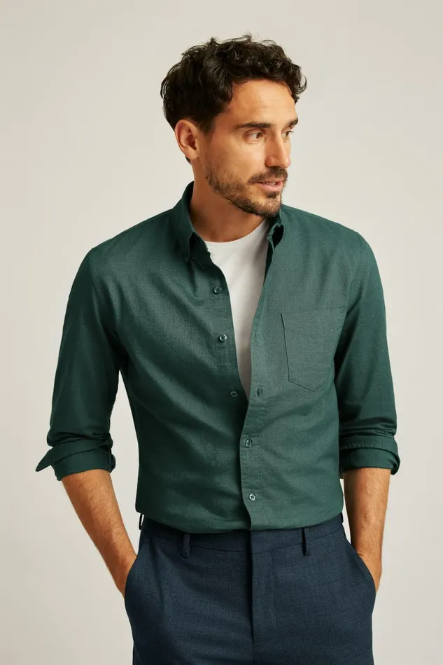 Men Business Casual Shirts Bonobos Everyday Oxford Shirt Green Gables