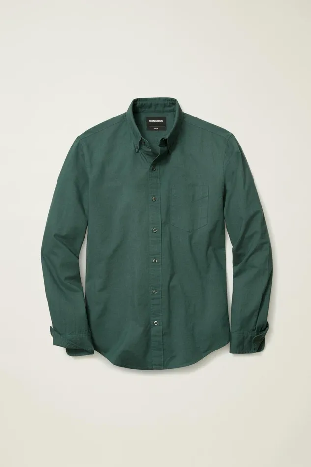 Men Business Casual Shirts Bonobos Everyday Oxford Shirt Green Gables