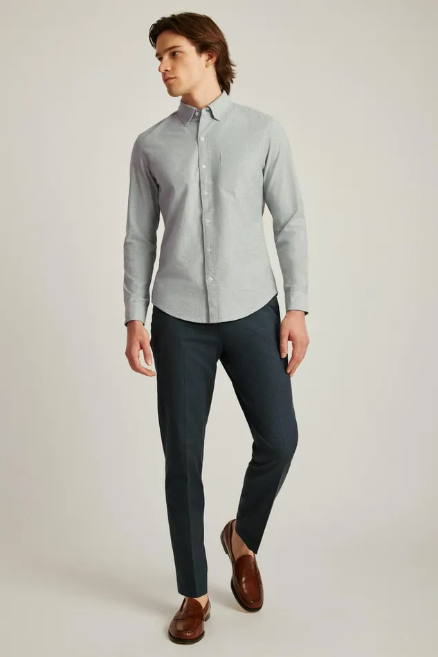 Men Business Casual Shirts Bonobos Everyday Oxford Shirt Green Sage