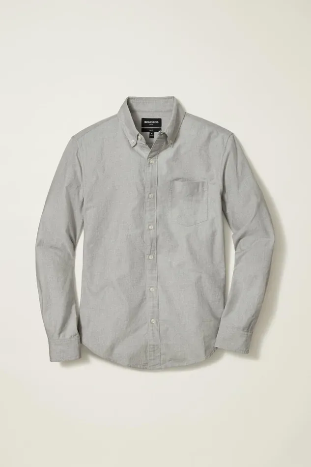 Men Business Casual Shirts Bonobos Everyday Oxford Shirt Grey