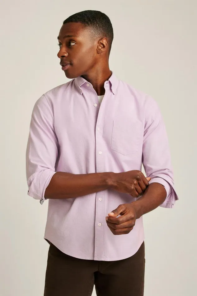 Men Business Casual Shirts Bonobos Everyday Oxford Shirt Rose Bud
