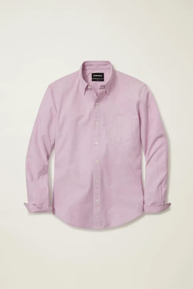 Men Business Casual Shirts Bonobos Everyday Oxford Shirt Rose Bud