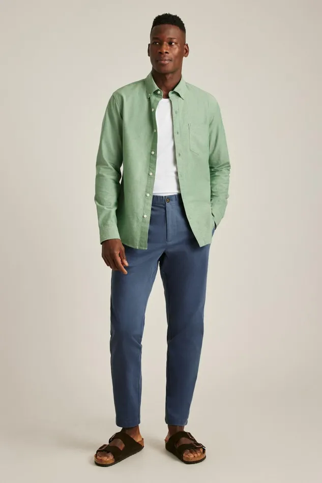 Men Business Casual Shirts Bonobos Everyday Oxford Shirt Sage Green