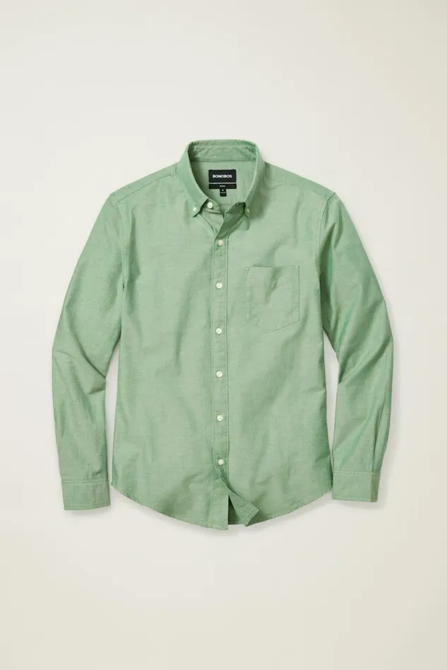 Men Business Casual Shirts Bonobos Everyday Oxford Shirt Sage Green