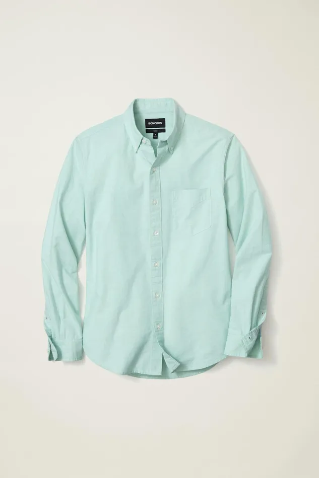 Men Business Casual Shirts Bonobos Everyday Oxford Shirt Seafoam
