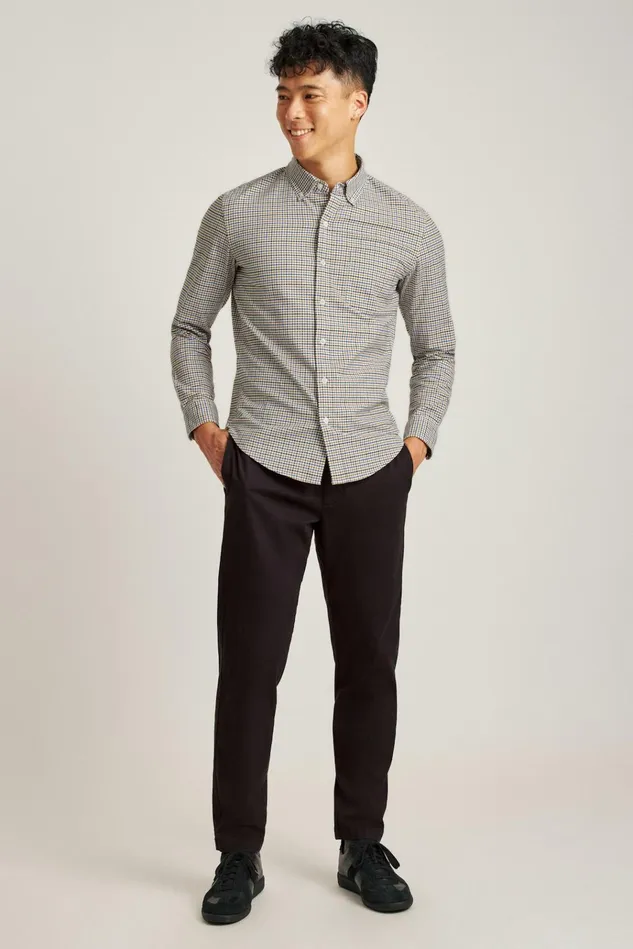 Men Business Casual Shirts Bonobos Everyday Oxford Shirt Smokey Check