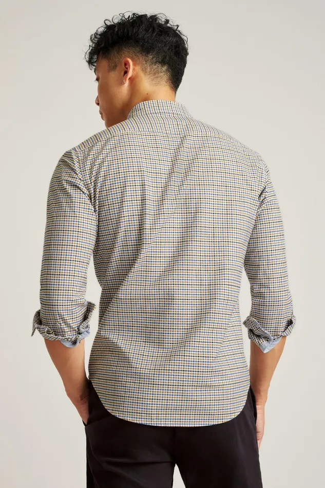 Men Business Casual Shirts Bonobos Everyday Oxford Shirt Smokey Check