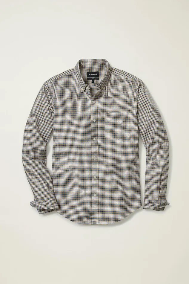 Men Business Casual Shirts Bonobos Everyday Oxford Shirt Smokey Check