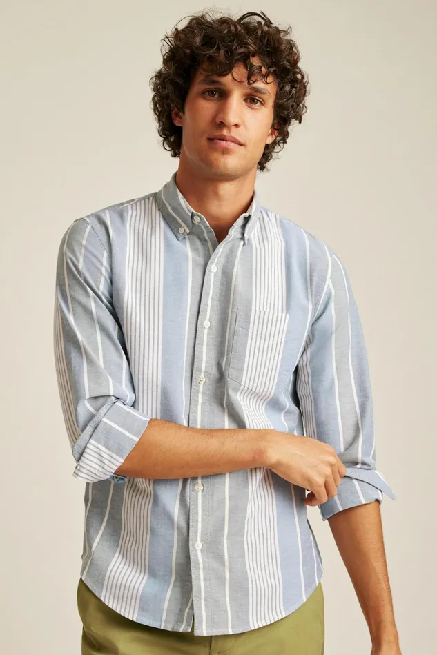 Men Business Casual Shirts Bonobos Everyday Oxford Shirt Summer Stripe