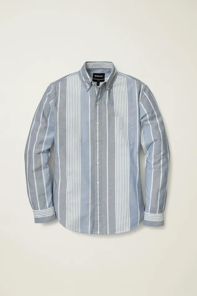 Men Business Casual Shirts Bonobos Everyday Oxford Shirt Summer Stripe