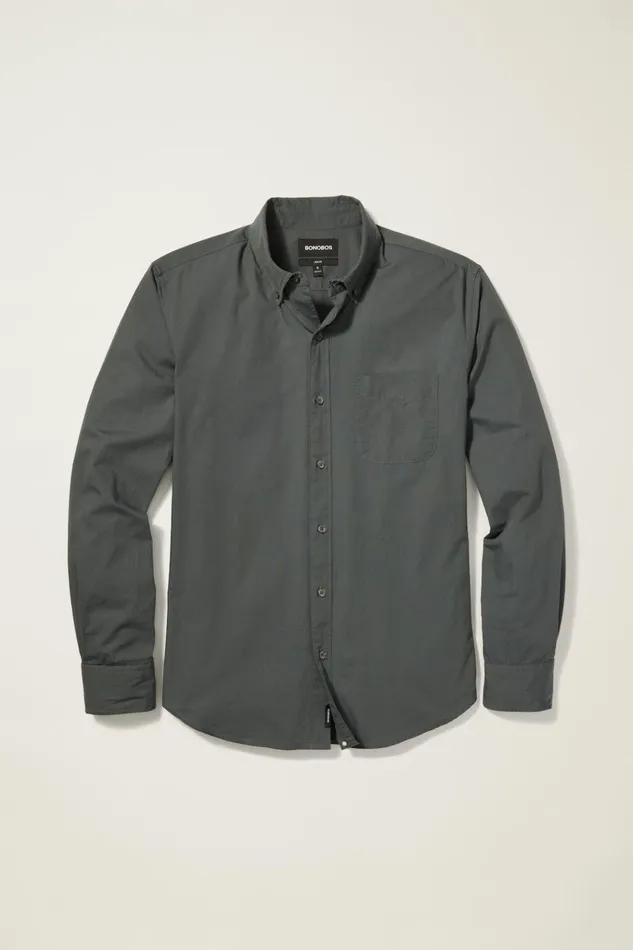 Men Business Casual Shirts Bonobos Everyday Shirt Blue Grey Melange