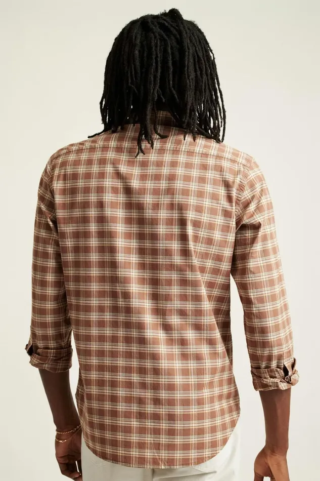 Men Business Casual Shirts Bonobos Everyday Shirt Brown Leon Plaid