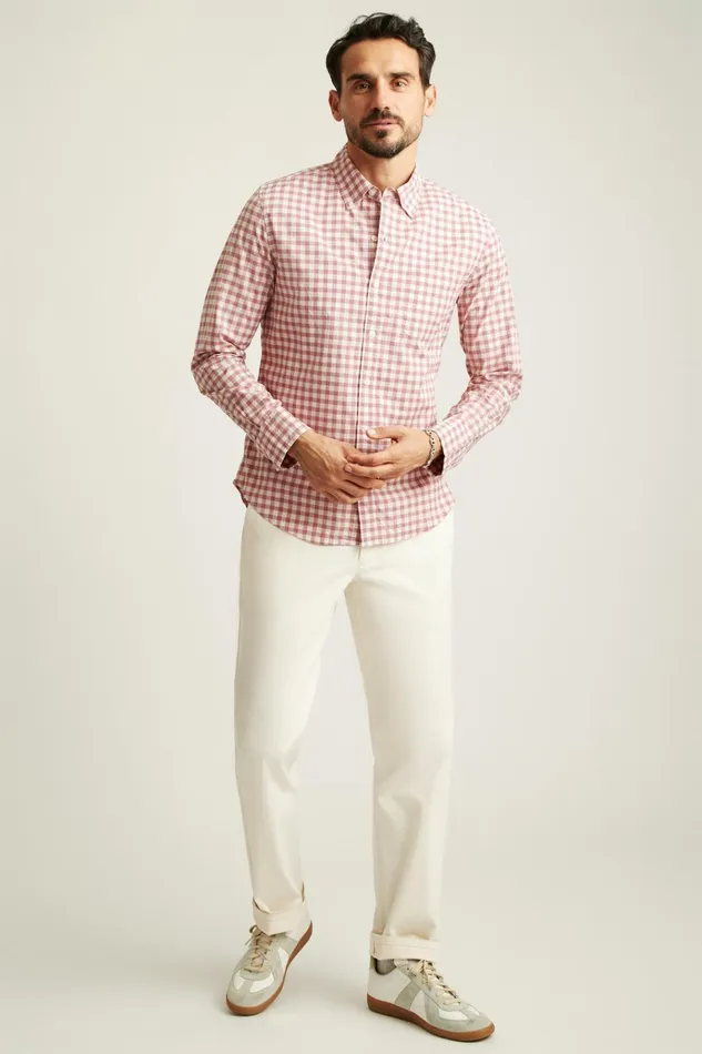 Men Business Casual Shirts Bonobos Everyday Shirt Rose Pink Gingham