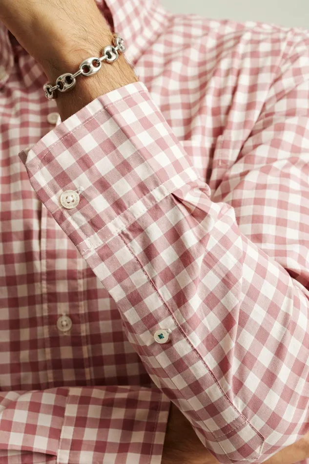 Men Business Casual Shirts Bonobos Everyday Shirt Rose Pink Gingham
