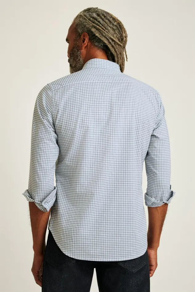 Men Business Casual Shirts Bonobos Everyday Shirt Sky White Gingham